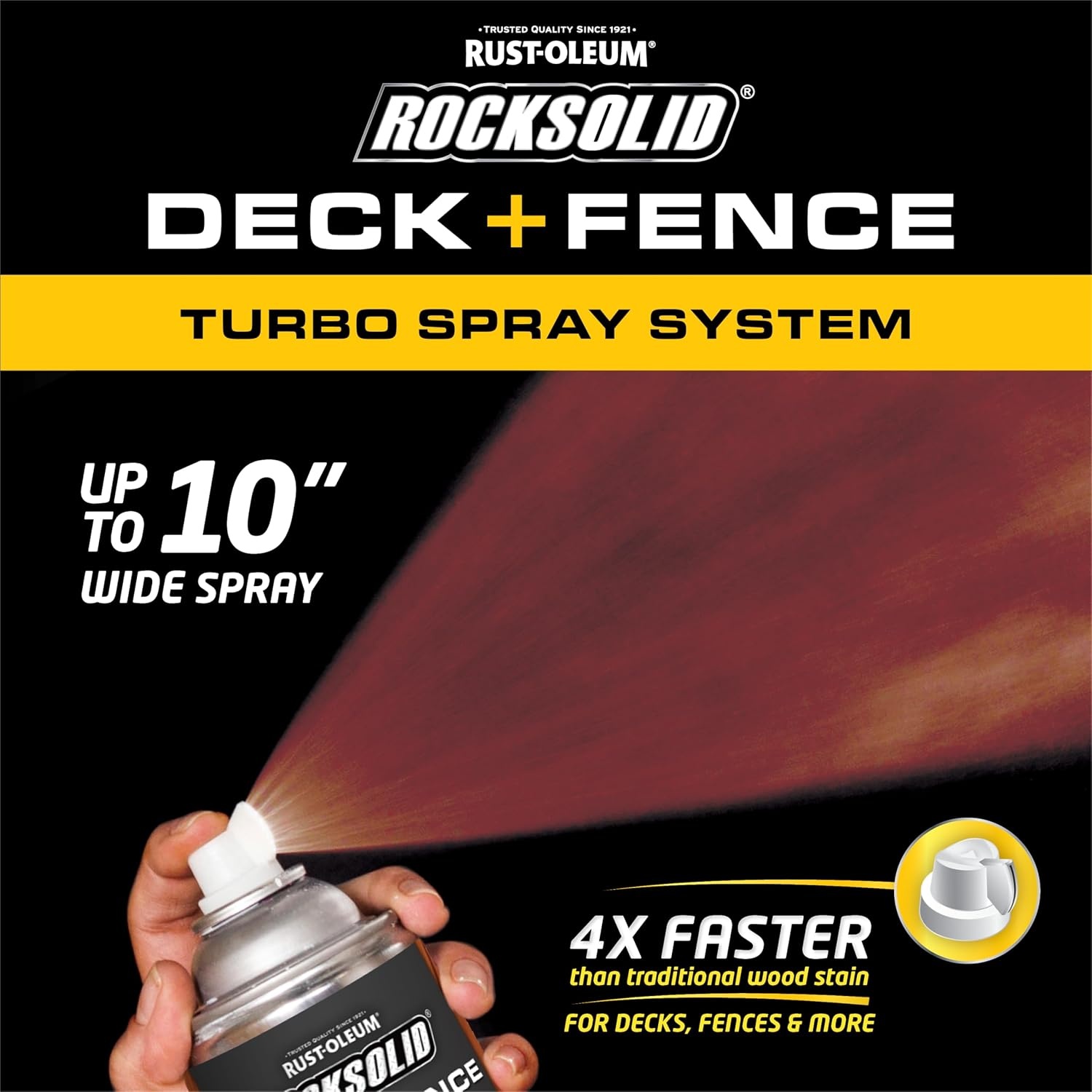 image:imageRockSolid Deck amp Fence Natural Protective Stain amp Sealer Deck amp Fence Protection UV amp Moisture Resistance One Coat Coverage OilBased Formula 23 OzRedwood