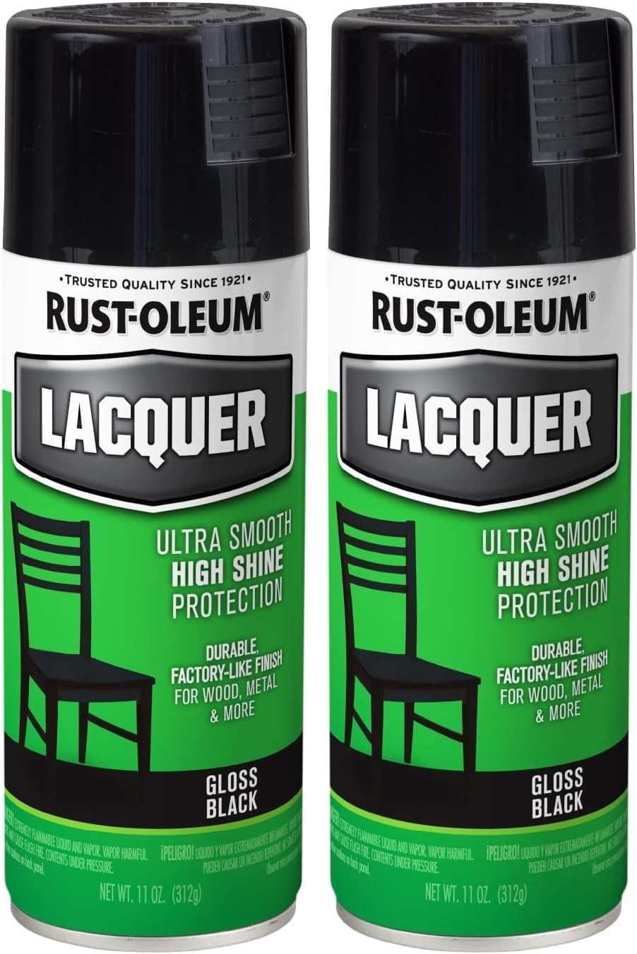 image:imageRustOleum 19068306PK Lacquer Spray Paint 11 oz Gloss Clear 6 PackBlack