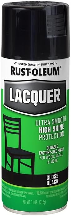 image:imageRustOleum 19068306PK Lacquer Spray Paint 11 oz Gloss Clear 6 PackBlack