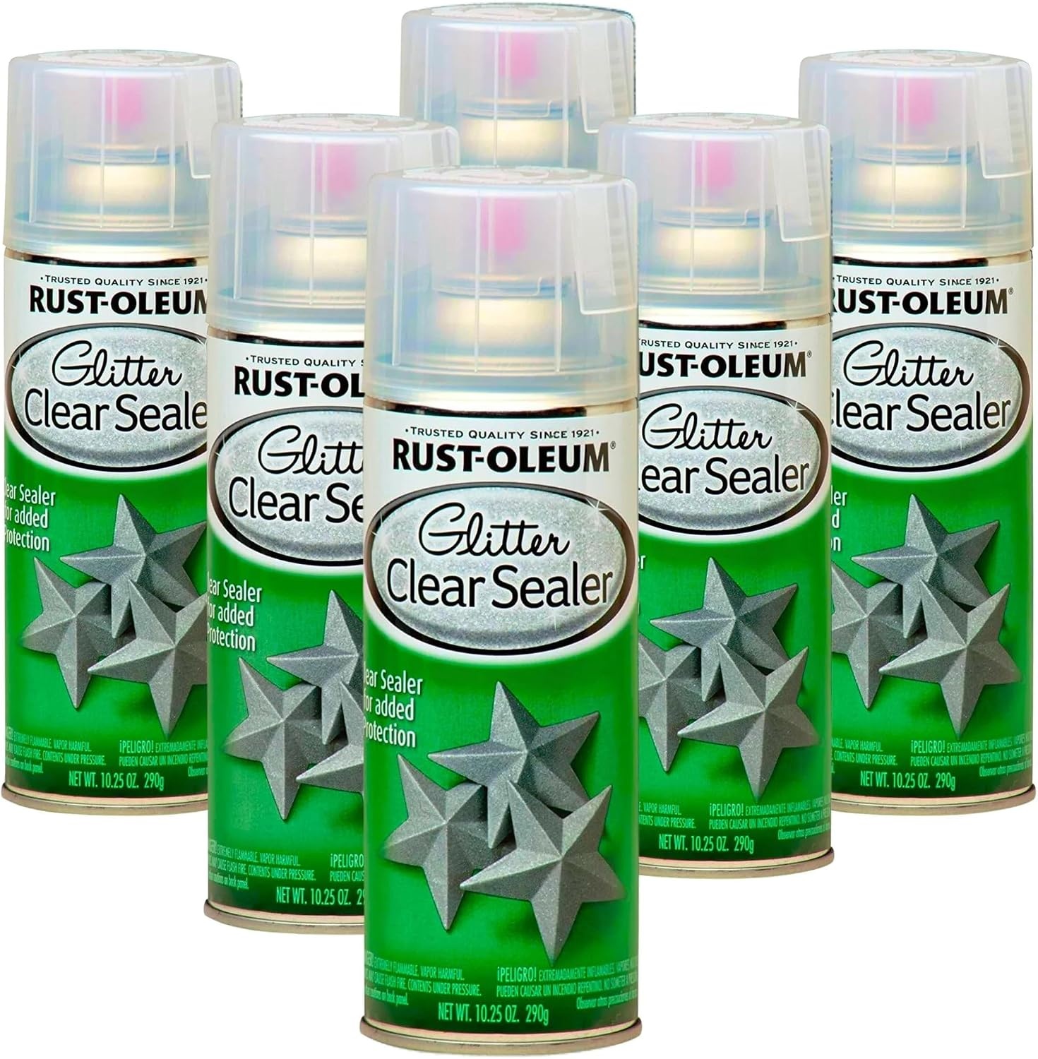 image:imageRustOleum 3426076PK Specialty Glitter Spray Paint 1025 oz Purple MultiColor 6 PackClear Sealer