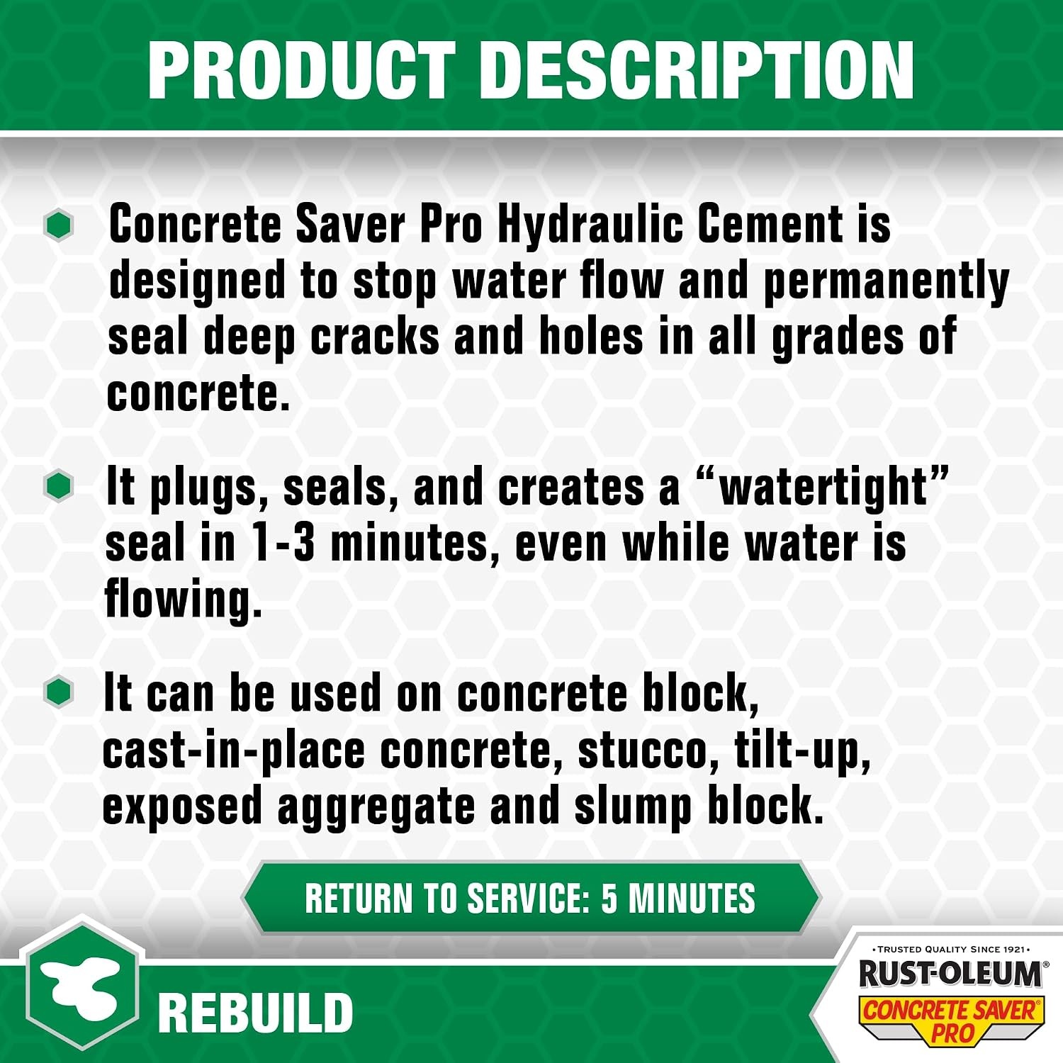 image:imageRustOleum Concrete Saver Pro Hydraulic Cement 20 lb Gray1