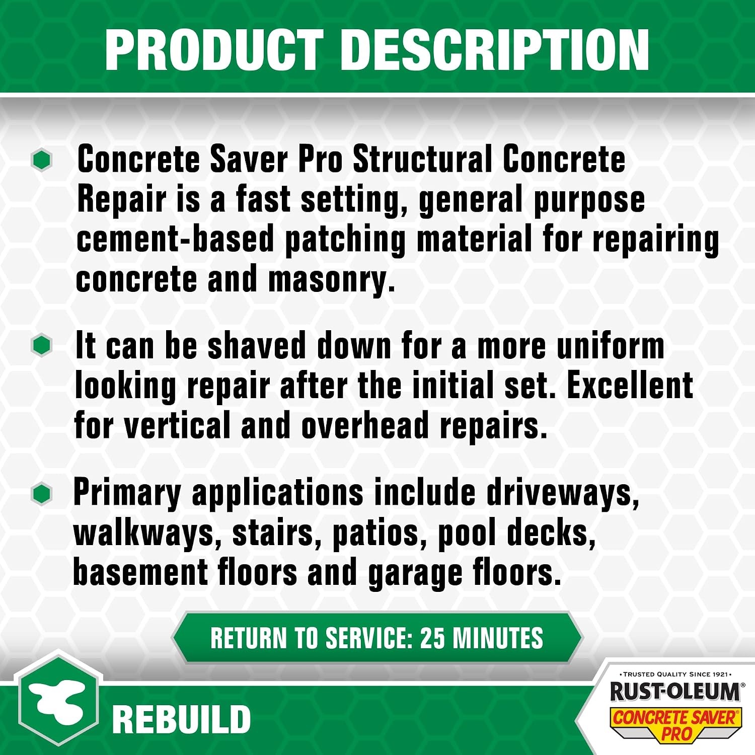 image:imageRustOleum Concrete Saver Pro Structural Concrete Repair 3 lb Gray