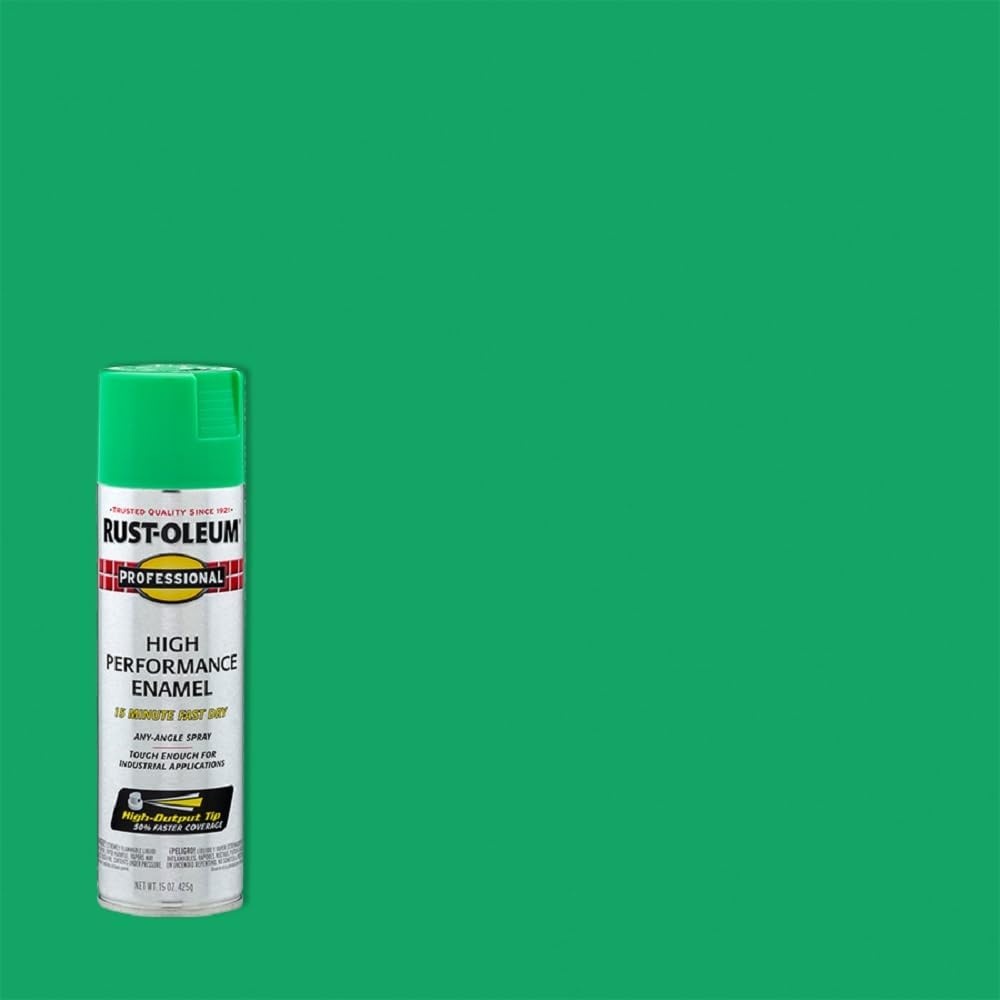 image:imageRustOleum Professional High Performance Gloss White Spray Paint Rust Prevention Corrosion Resistant Coating Industrial Maintenance Any Angle Spray Metal Equipment Protection 15 ozGloss Safety Green