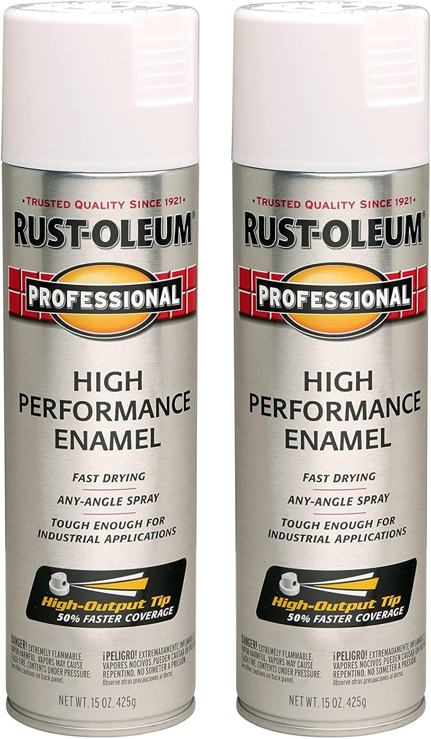 image:imageRustOleum Professional High Performance Gloss White Spray Paint Rust Prevention Corrosion Resistant Coating Industrial Maintenance Any Angle Spray Metal Equipment Protection 15 ozGloss White