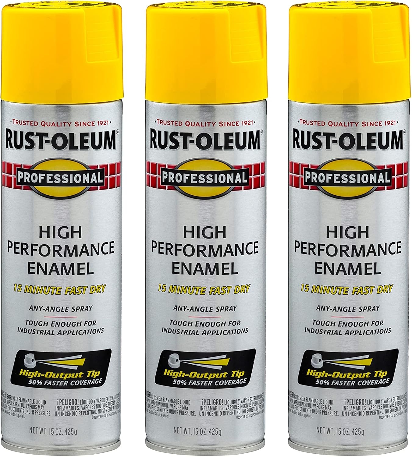 image:imageRustOleum Professional High Performance Gloss White Spray Paint Rust Prevention Corrosion Resistant Coating Industrial Maintenance Any Angle Spray Metal Equipment Protection 15 ozGloss Safety Yellow