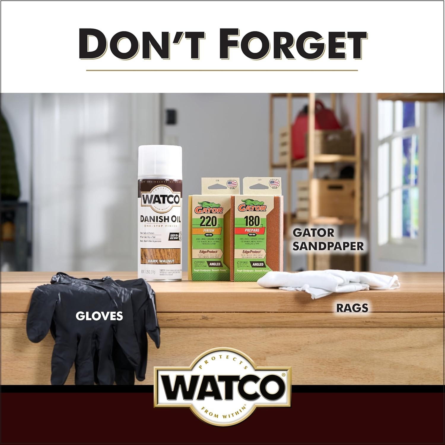 image:imageWatco Natural Danish Oil Wood Finish Penetrating Oil Formula Enhances Natural Grain Easy WipeOn Application For Wood Projects GallonDark Walnut