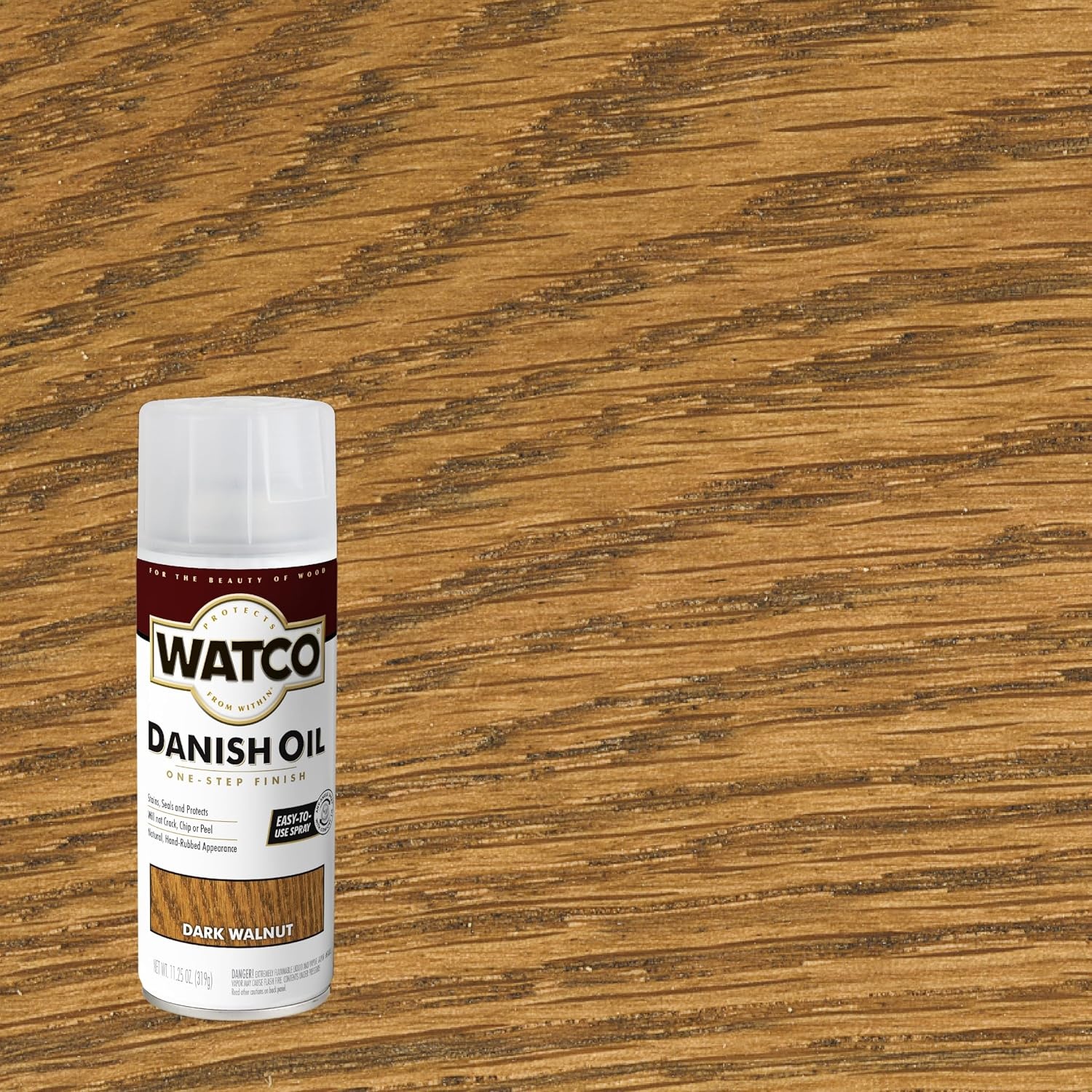image:imageWatco Natural Danish Oil Wood Finish Penetrating Oil Formula Enhances Natural Grain Easy WipeOn Application For Wood Projects GallonDark Walnut