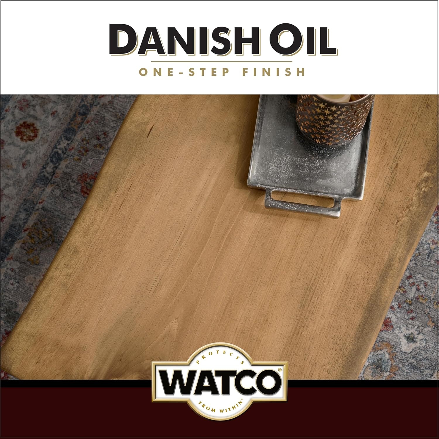 image:imageWatco Natural Danish Oil Wood Finish Penetrating Oil Formula Enhances Natural Grain Easy WipeOn Application For Wood Projects GallonDark Walnut