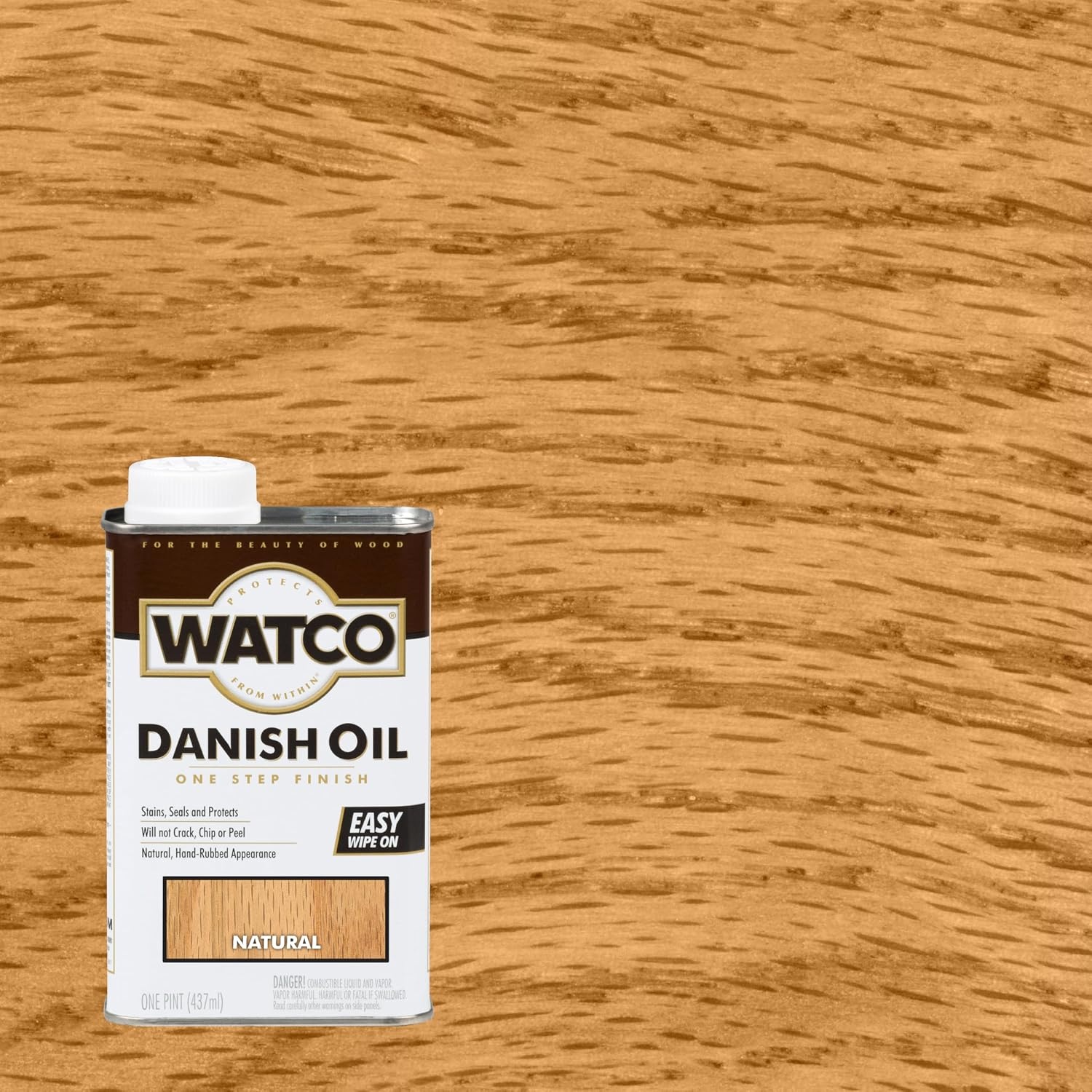 image:imageWatco Natural Danish Oil Wood Finish Penetrating Oil Formula Enhances Natural Grain Easy WipeOn Application For Wood Projects GallonNatural