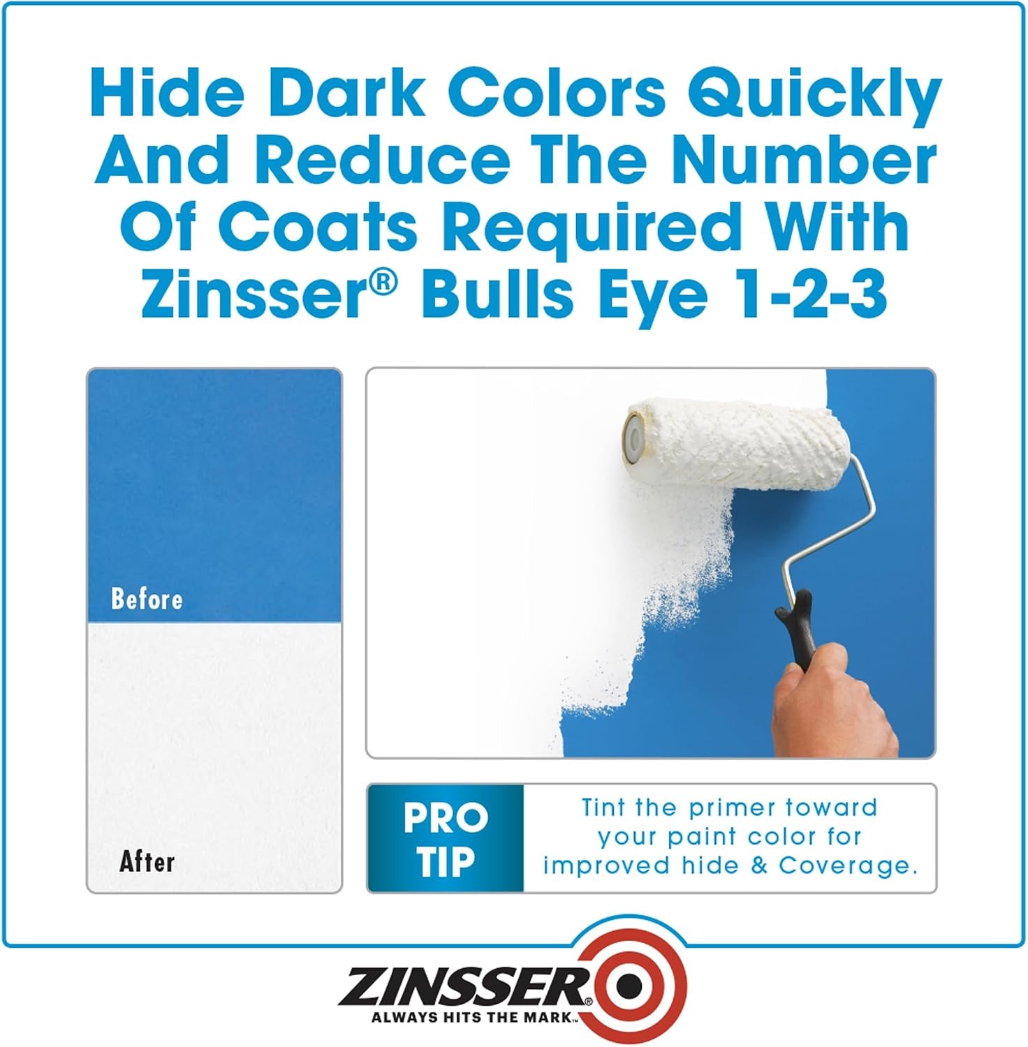 image:imageZinsser 2001 Bulls Eye 123 All surface Primer Gallon White