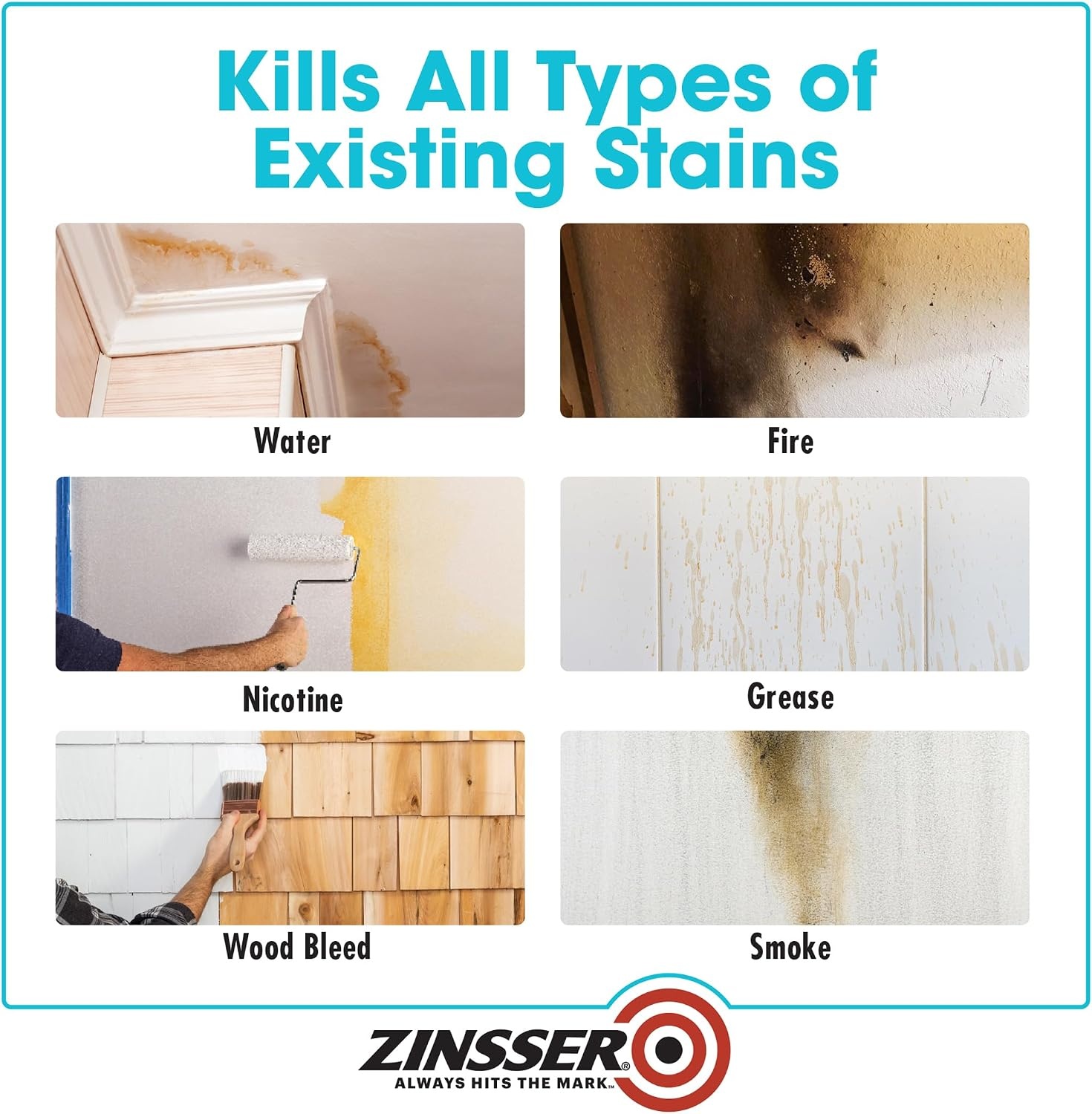 image:imageZinsser 377940 Stain Killing Primer Quart128 Fl Oz Pack of 1