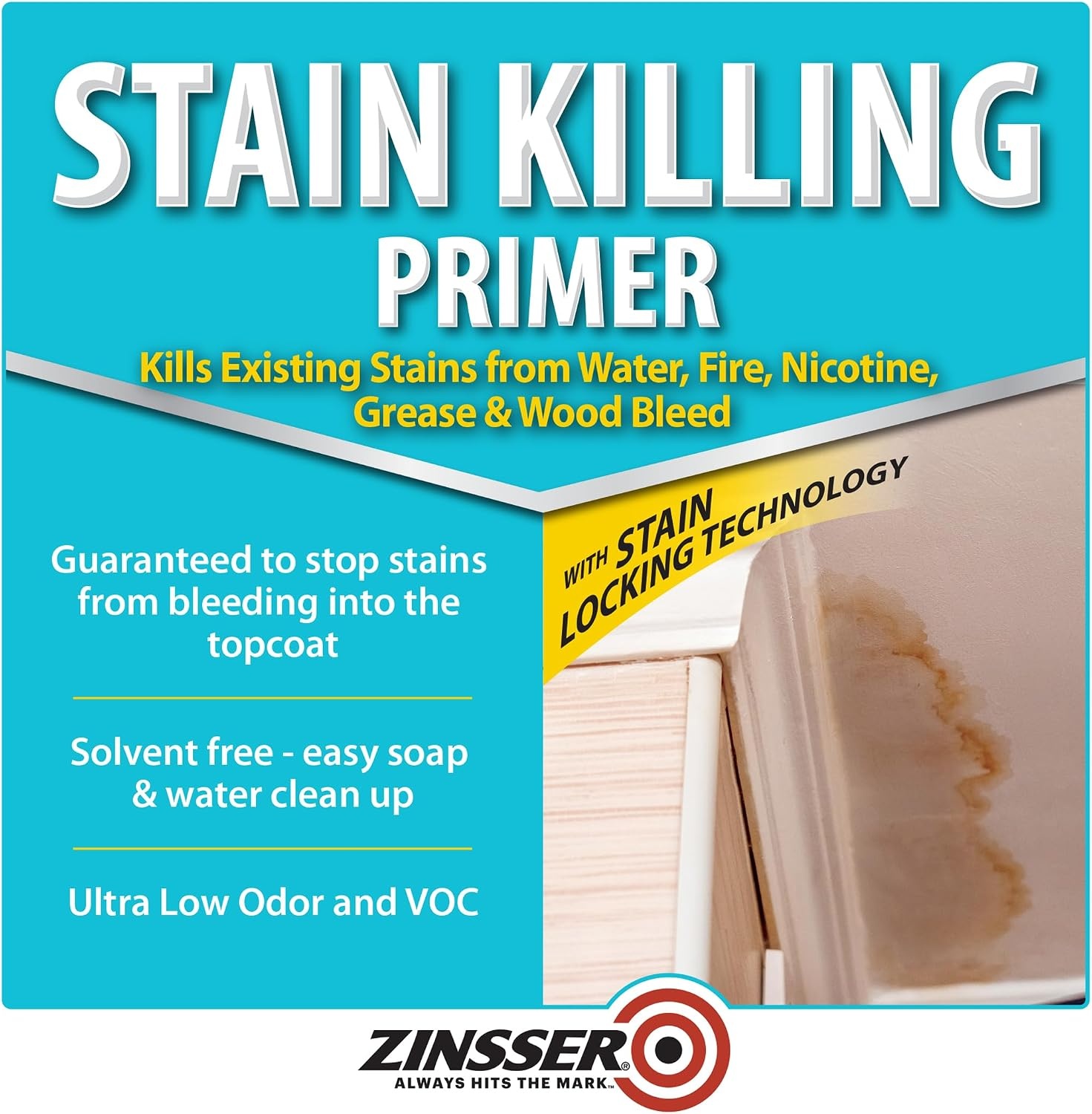image:imageZinsser 377940 Stain Killing Primer Quart128 Fl Oz Pack of 1