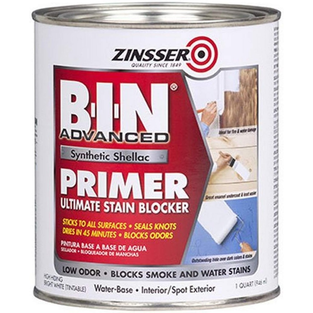 image:imageRUSTOLEUM 1 qt Zinsser 271009 White Zinsser BIN Advanced Synthetic Shellac Primer Pack of 132 Fl Oz Pack of 1
