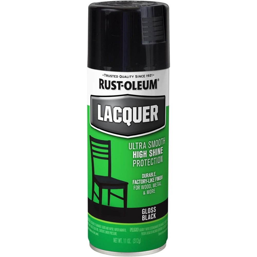 image:imageRustOleum 19068306PK Lacquer Spray Paint 11 oz Gloss Clear 6 PackBlack