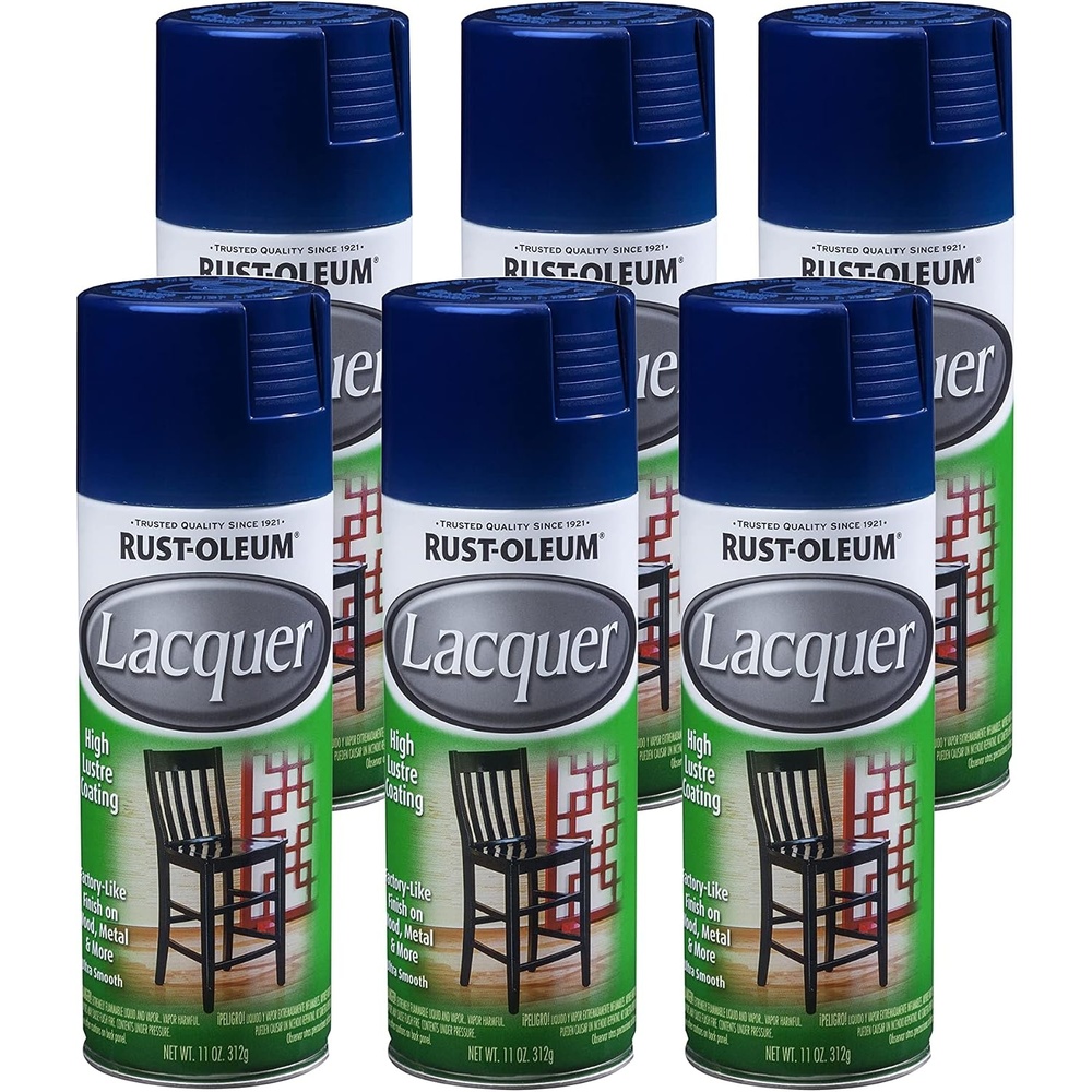 image:imageRustOleum 19068306PK Lacquer Spray Paint 11 oz Gloss Clear 6 PackNavy