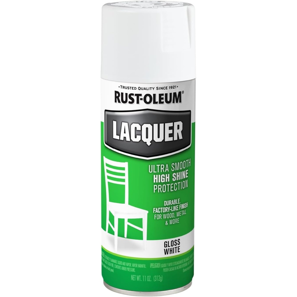 image:imageRustOleum 19068306PK Lacquer Spray Paint 11 oz Gloss Clear 6 PackWhite