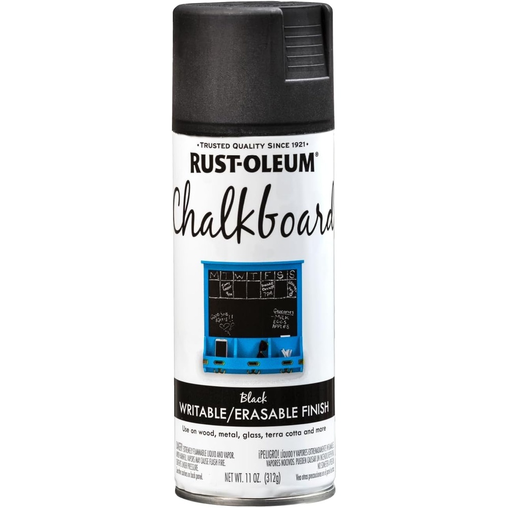 image:imageRustOleum 1913830 Chalkboard Spray Paint 11 oz Black Creates Writable Erasable Surface Home School And Craft Projects Smooth Matte Finish 11 OzBlack