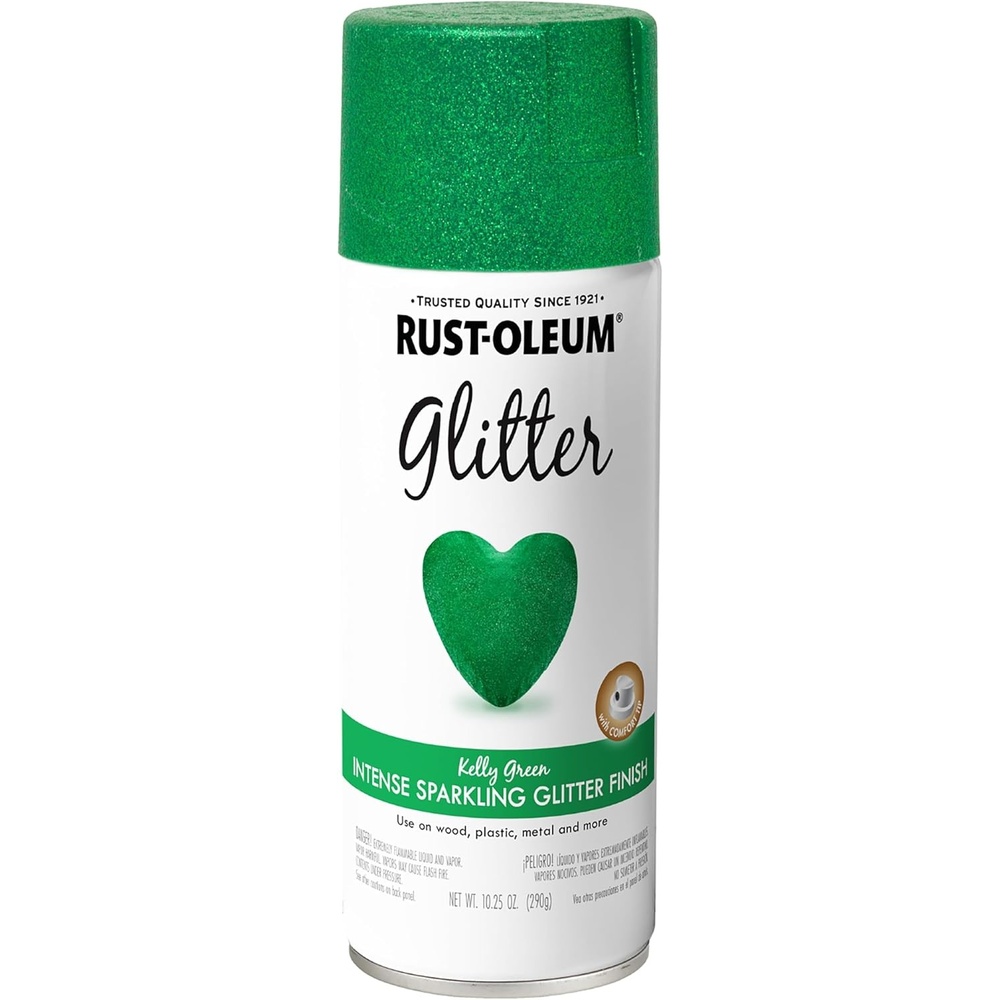 image:imageRustOleum 3426076PK Specialty Glitter Spray Paint 1025 oz Purple MultiColor 6 PackKelly Green