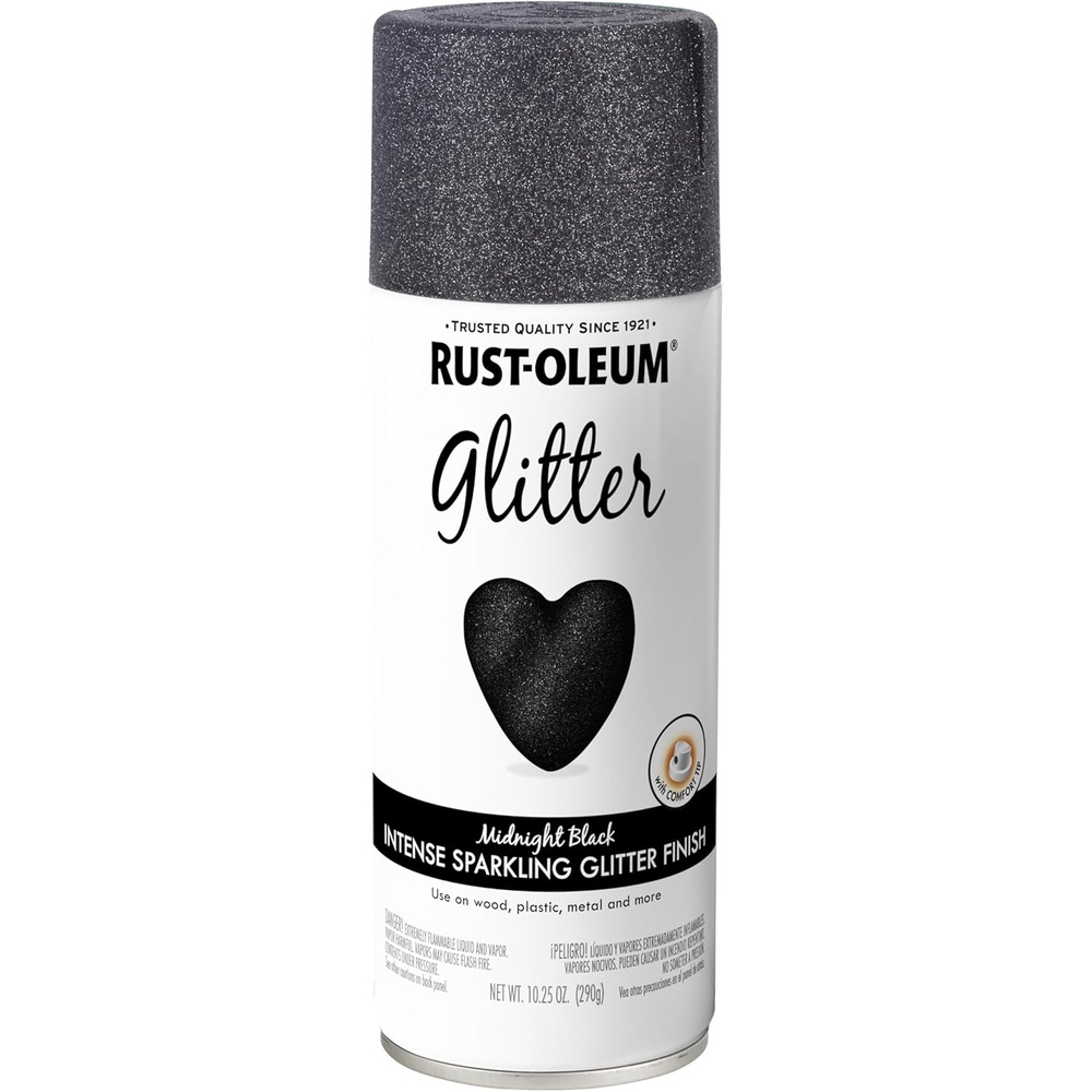 image:imageRustOleum 3426076PK Specialty Glitter Spray Paint 1025 oz Purple MultiColor 6 PackMidnight Black