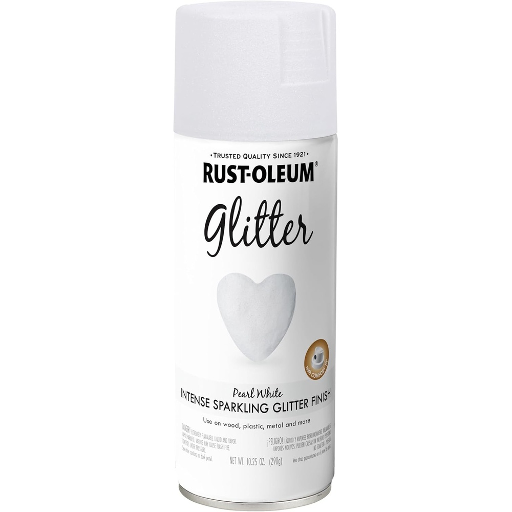 image:imageRustOleum 3426076PK Specialty Glitter Spray Paint 1025 oz Purple MultiColor 6 PackPearl White
