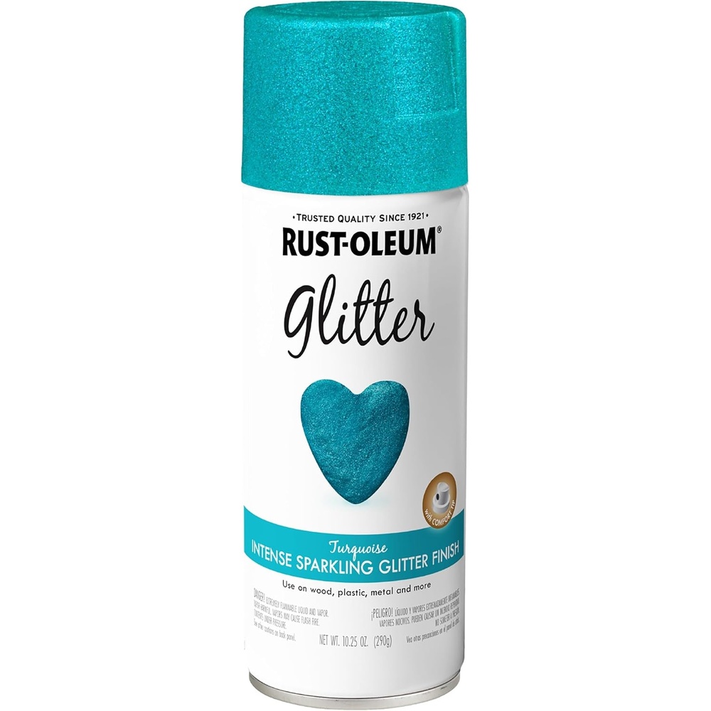 image:imageRustOleum 3426076PK Specialty Glitter Spray Paint 1025 oz Purple MultiColor 6 PackTurquoise