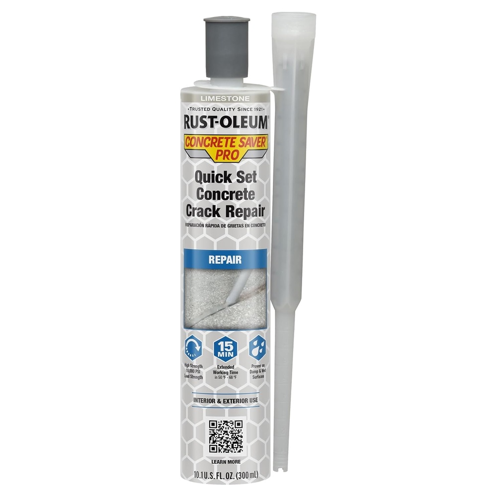 image:imageRustOleum Concrete Crack Repair Limestone  86oz quickset concrete crack repair limestone Durable patch for driveways walkways amp foundations