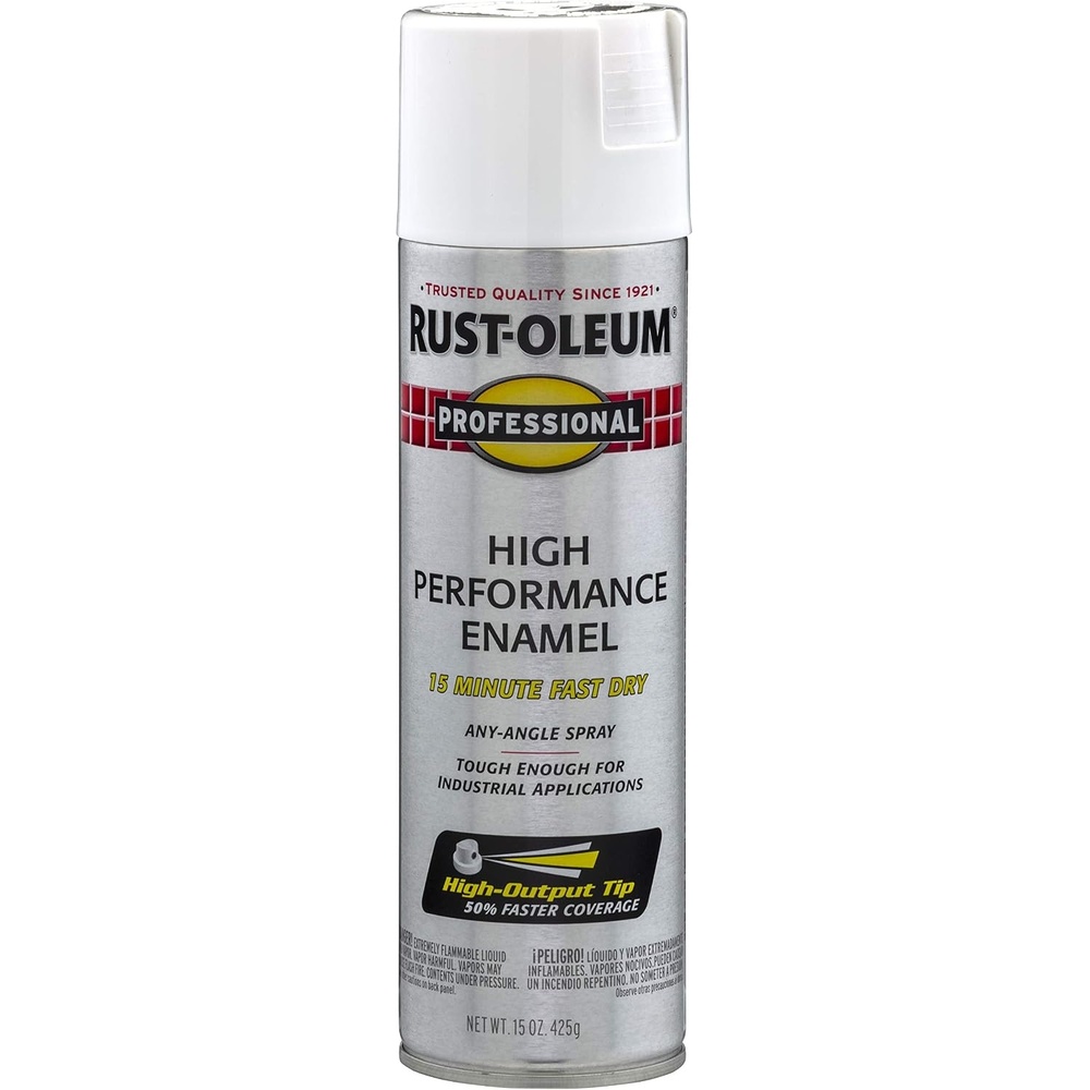 image:imageRustOleum Professional High Performance Gloss White Spray Paint Rust Prevention Corrosion Resistant Coating Industrial Maintenance Any Angle Spray Metal Equipment Protection 15 ozFlat White