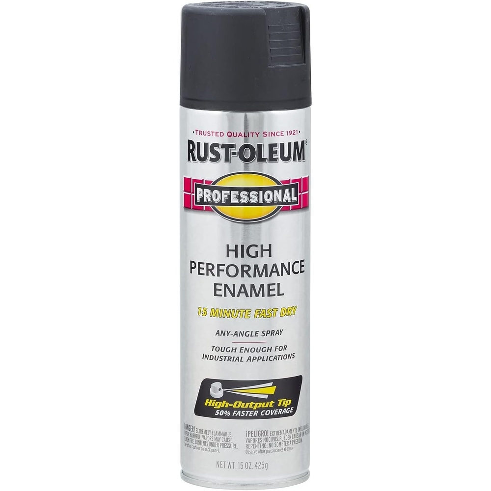 image:imageRustOleum Professional High Performance Gloss White Spray Paint Rust Prevention Corrosion Resistant Coating Industrial Maintenance Any Angle Spray Metal Equipment Protection 15 ozFlat Black