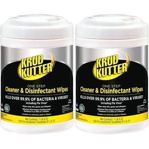 Krud Kutter Pro 367508 One Step Cleaner & Disinfectant Wipes, 160 Wipes(160 Count (Pack of 2))