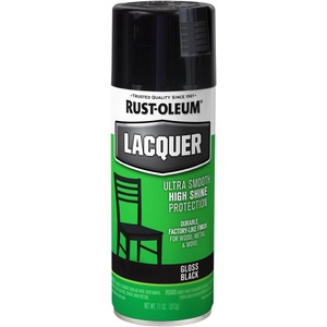 Rust-Oleum 1906830-6PK Lacquer Spray Paint, 11 oz, Gloss Clear, 6 Pack(Black)