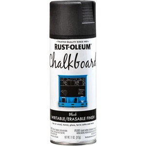 Rust-Oleum 1913830 Chalkboard Spray Paint, 11 oz, Black | Creates Writable Erasable Surface, Home School And Craft Projects, Smooth Matte Finish, 11 Oz(Black)