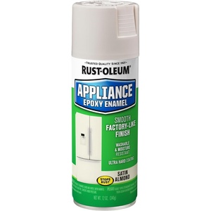 Rust-Oleum Appliance Epoxy White Spray Paint | Appliance Refinishing, Washable Finish, Moisture Resistant Coating, Refrigerators Dishwashers Cabinets, 12 Oz(Almond)