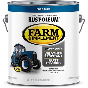 Rust-Oleum Farm & Implement Ford Gray Spray Paint | Tractor Touch Up Paint, Equipment Restoration, Fade Resistant Color, Fast Dry Formula, Farm Equipment Finish, 12 oz(Ford Blue)