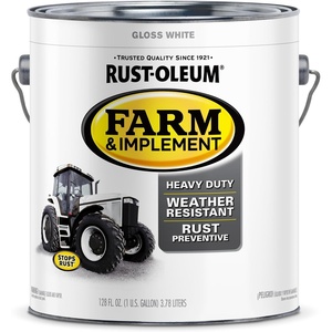 Rust-Oleum Farm & Implement Ford Gray Spray Paint | Tractor Touch Up Paint, Equipment Restoration, Fade Resistant Color, Fast Dry Formula, Farm Equipment Finish, 12 oz(White)