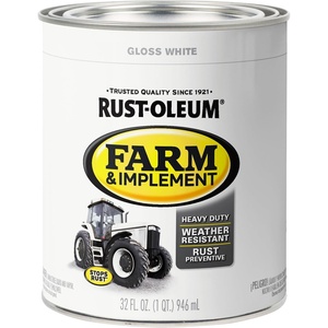 Rust-Oleum Farm & Implement Ford Gray Spray Paint | Tractor Touch Up Paint, Equipment Restoration, Fade Resistant Color, Fast Dry Formula, Farm Equipment Finish, 12 oz(Gloss White)