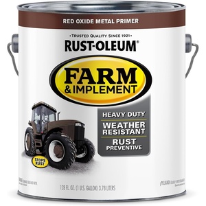 Rust-Oleum Farm & Implement Ford Gray Spray Paint | Tractor Touch Up Paint, Equipment Restoration, Fade Resistant Color, Fast Dry Formula, Farm Equipment Finish, 12 oz(Red Oxide Metal Primer)