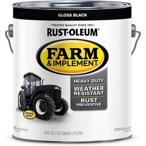 Rust-Oleum Farm & Implement Ford Gray Spray Paint | Tractor Touch Up Paint, Equipment Restoration, Fade Resistant Color, Fast Dry Formula, Farm Equipment Finish, 12 oz(Black)