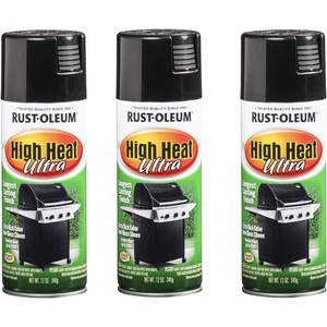 Rust-Oleum High Heat Ultra Semi-Gloss Black Spray Paint | Up To 1200°F Protection, Grills, Smokers & Stoves, Rust Resistant Finish, Corrosion Resistant, 12 Oz(Black)