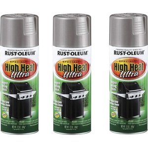 Rust-Oleum High Heat Ultra Semi-Gloss Black Spray Paint | Up To 1200°F Protection, Grills, Smokers & Stoves, Rust Resistant Finish, Corrosion Resistant, 12 Oz(Silver)