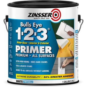 Zinsser 2001 Bulls Eye 1-2-3 All surface Primer, Gallon, White