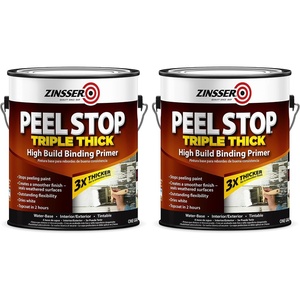 Zinsser Peel Stop Triple Thick Binding Primer, White | Zinsser Peel Stop Triple Thick binding primer, Quart, White. High-build primer seals & binds peeling, cracked & weathered.(128 Fl Oz (Pack of 2))